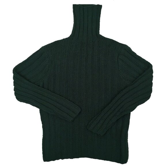 NEW Vintage Polo Ralph Lauren Handmade Turtleneck Sweater!  Dark Green  Heavy - Picture 1 of 3